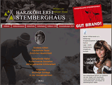 Tablet Screenshot of harzkoehlerei.de